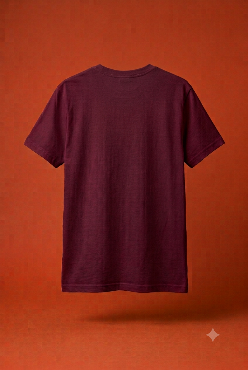 Premium Floating Maroon Crewneck T-Shirt