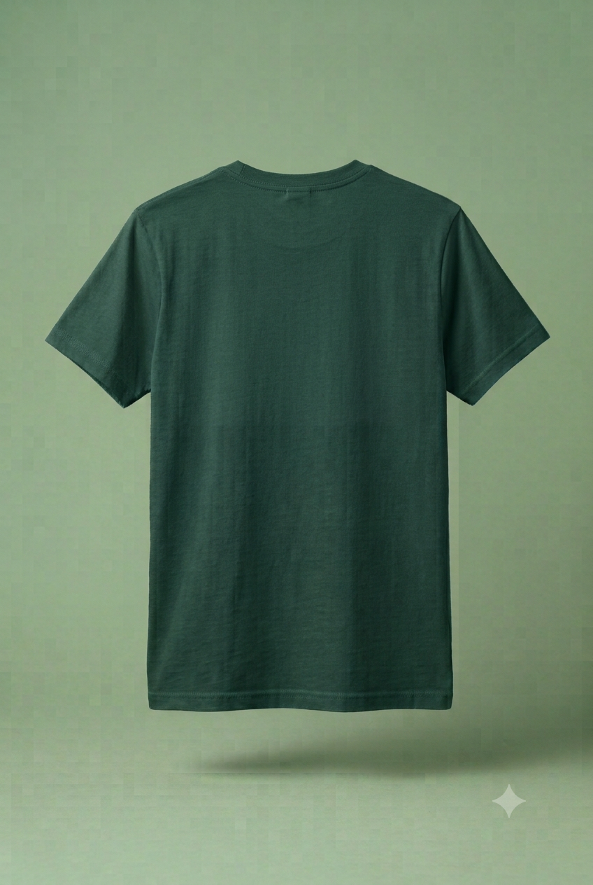 Premium Deep Forest Green Crewneck T-Shirt