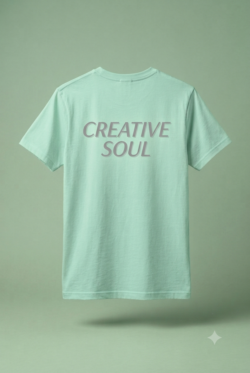 Floating Mint Comfort: A Minimalist Tee