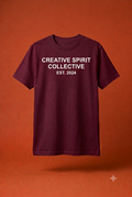 Premium Floating Maroon Crewneck T-Shirt